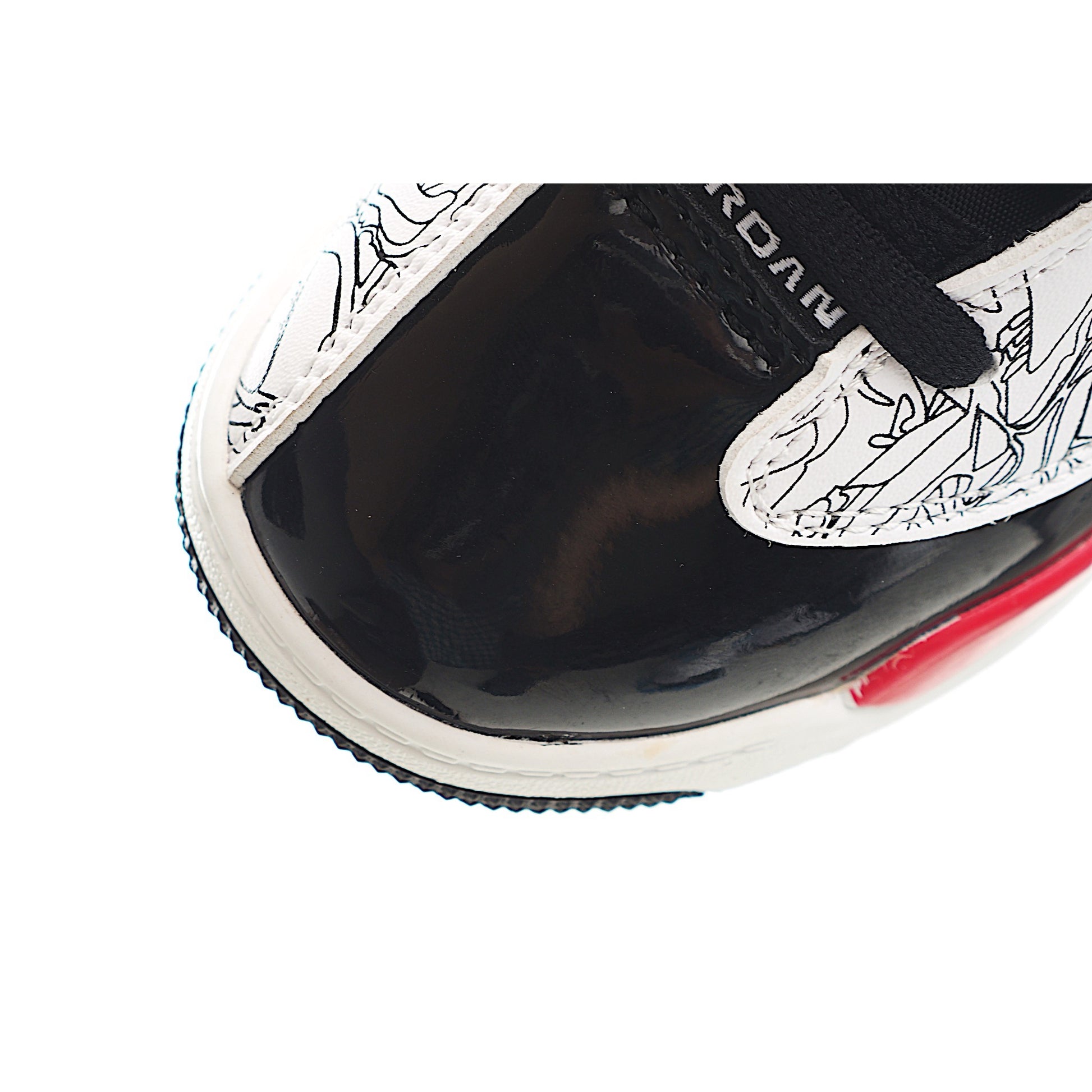 Jordan Zero Lace-Up Basketball Shoes for Kids" black, white, red"