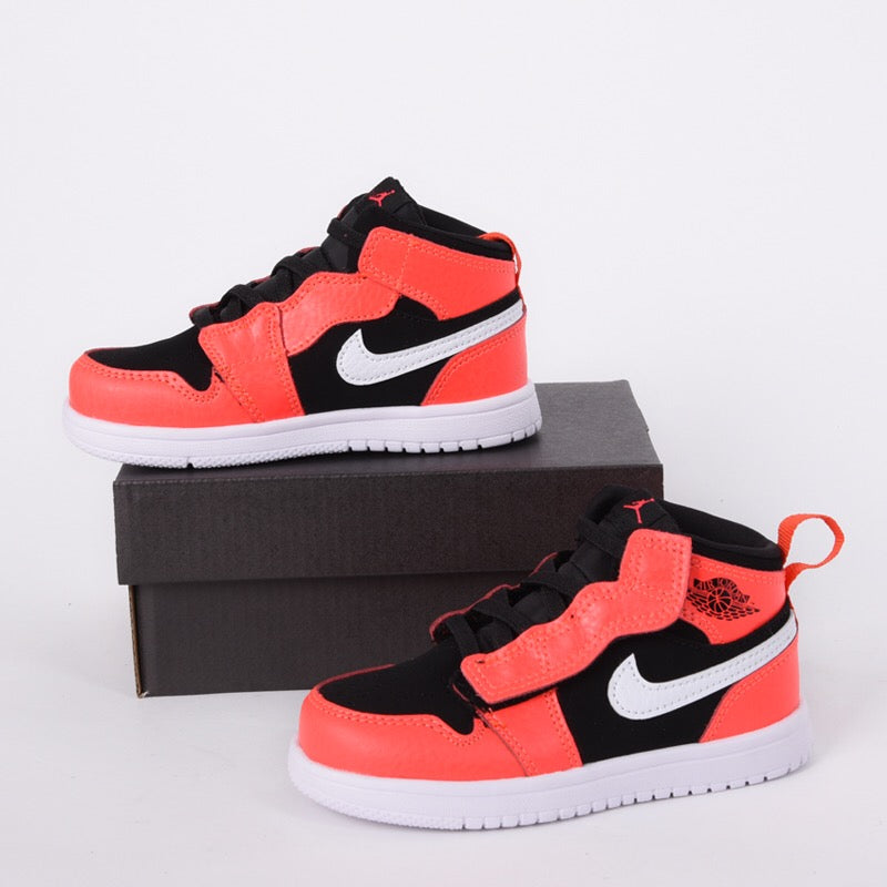 Jordan high top elastic band" black, bright orange"