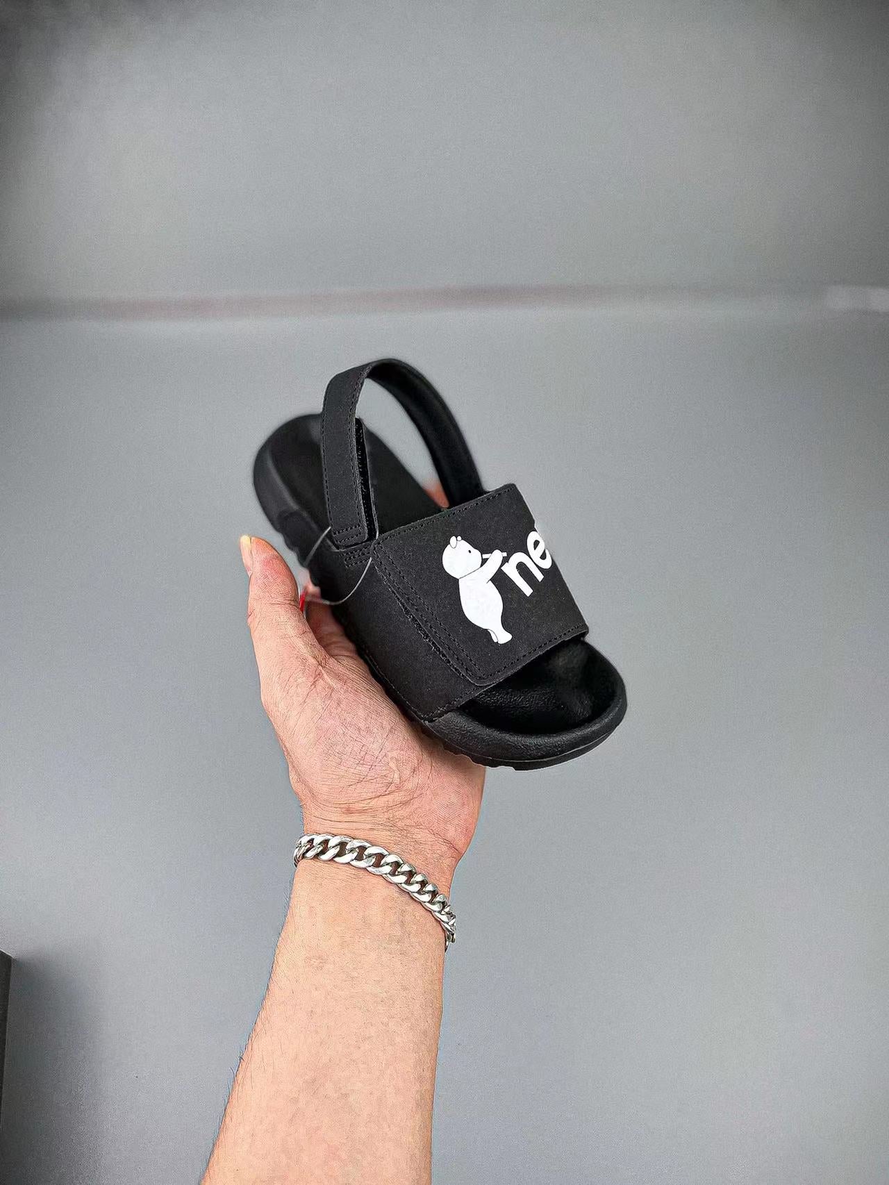 N large breasted sandals" black"