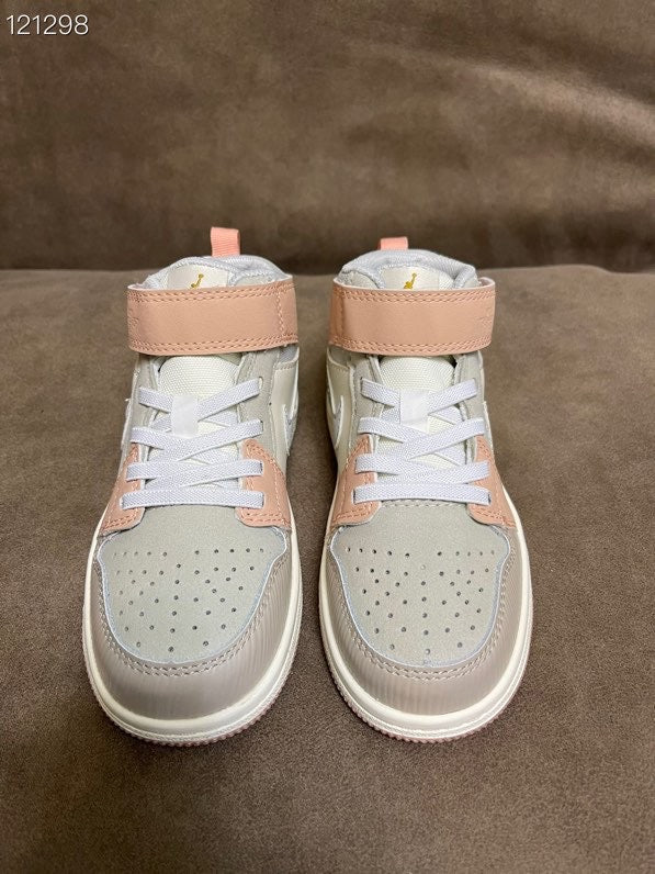 Joe's high-top Velcro children's shoes" light grey, peach"