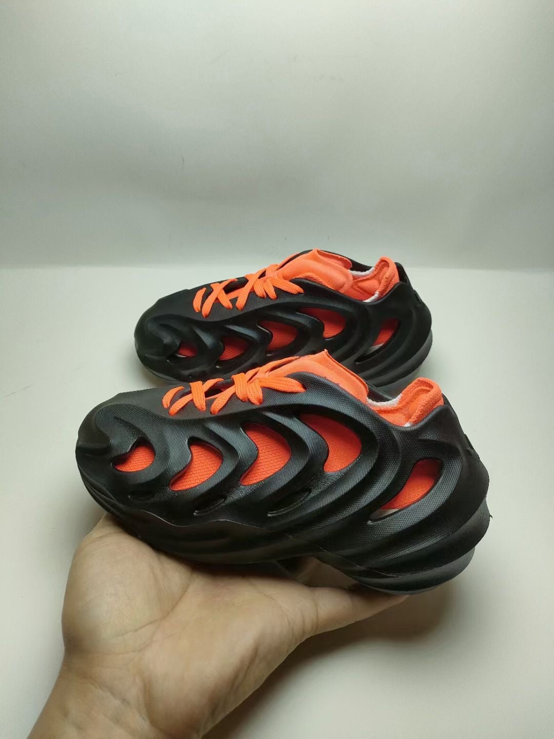 ADIDAS clover adiFOM boys and girls hole shoes " black, orange"