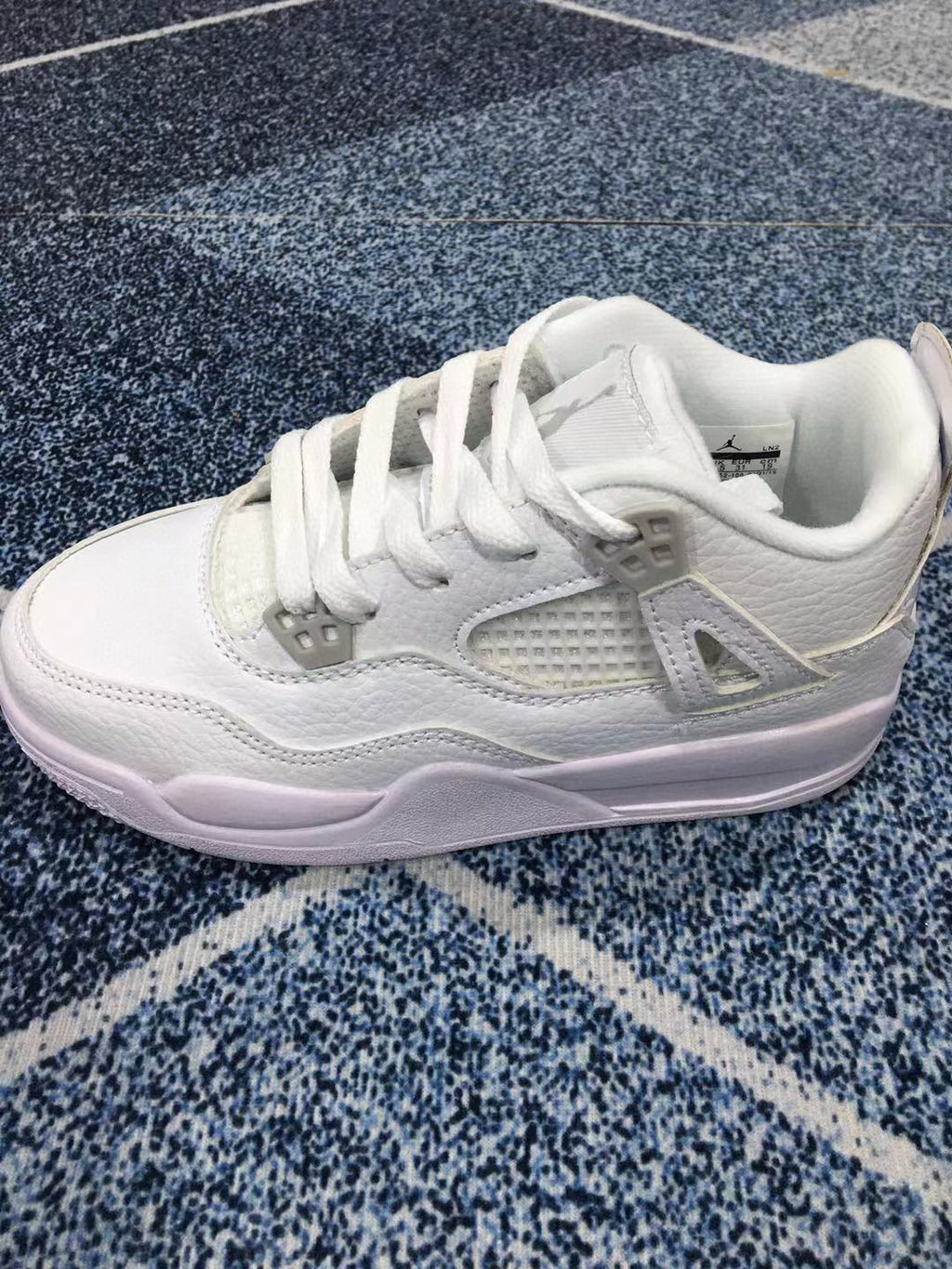 Jordan 4 children's sports shoes" white"