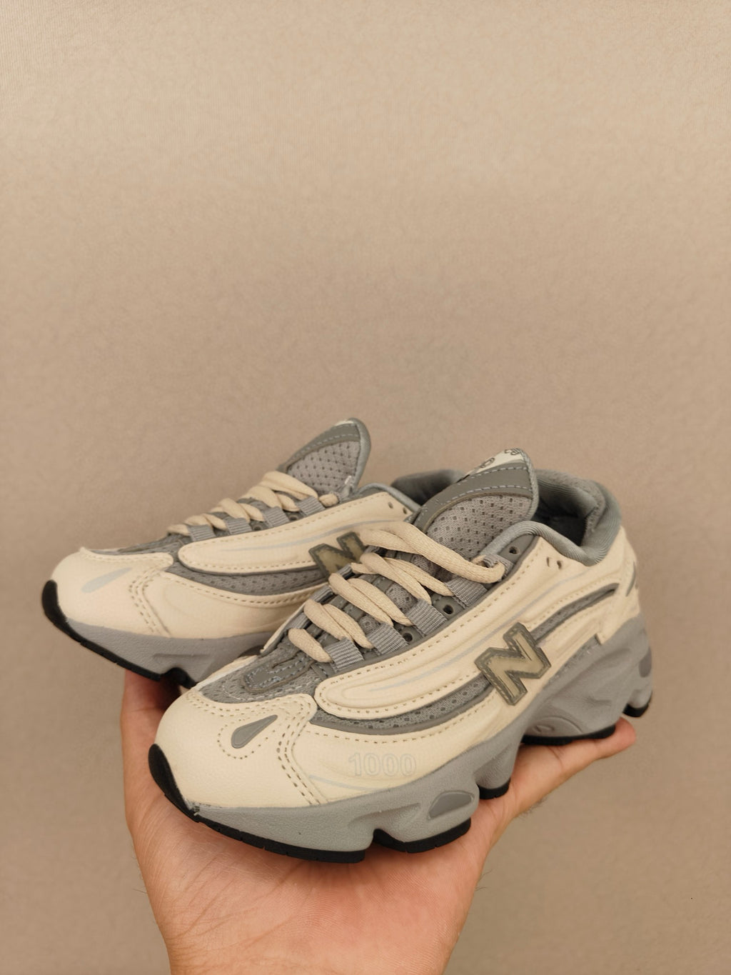 NB1000 lace-up children's shoes" gray, cream"