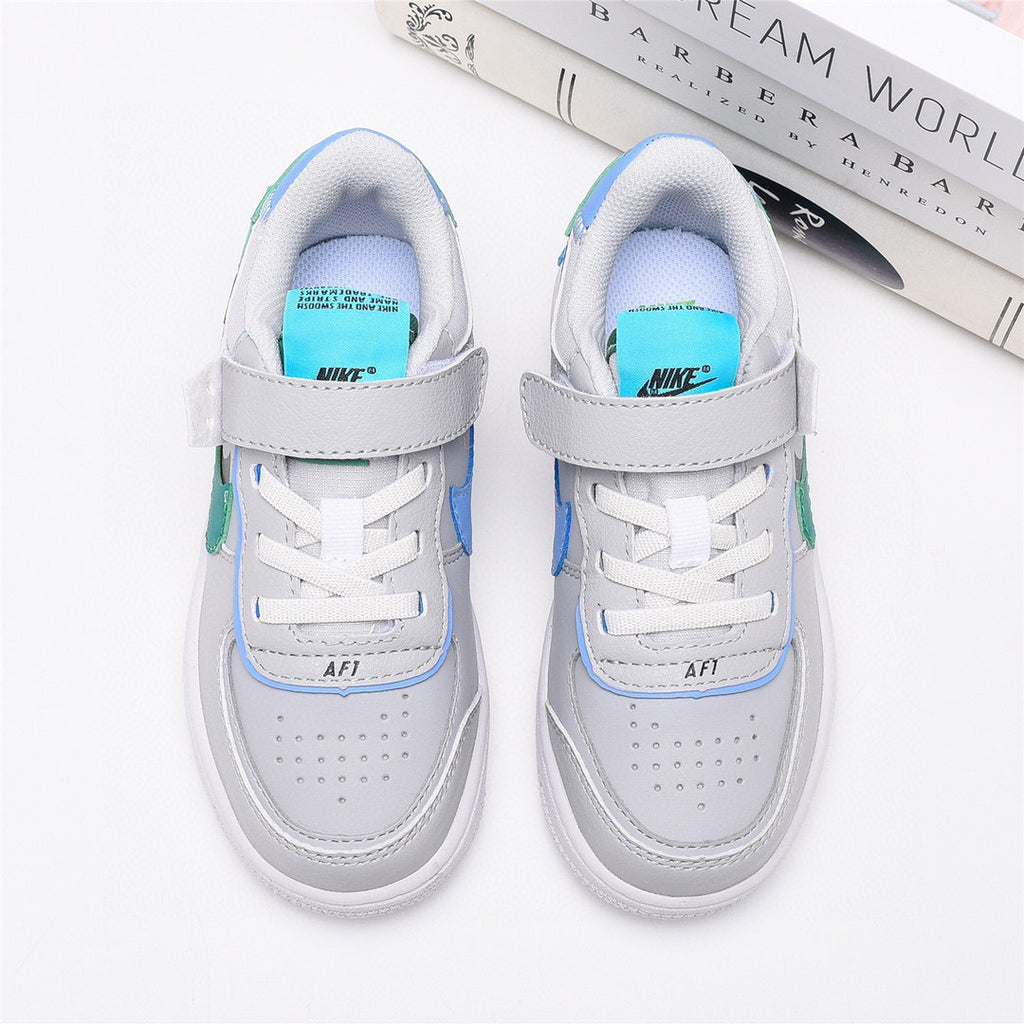 Air Force Macaron Velcro " white, Turquoise"