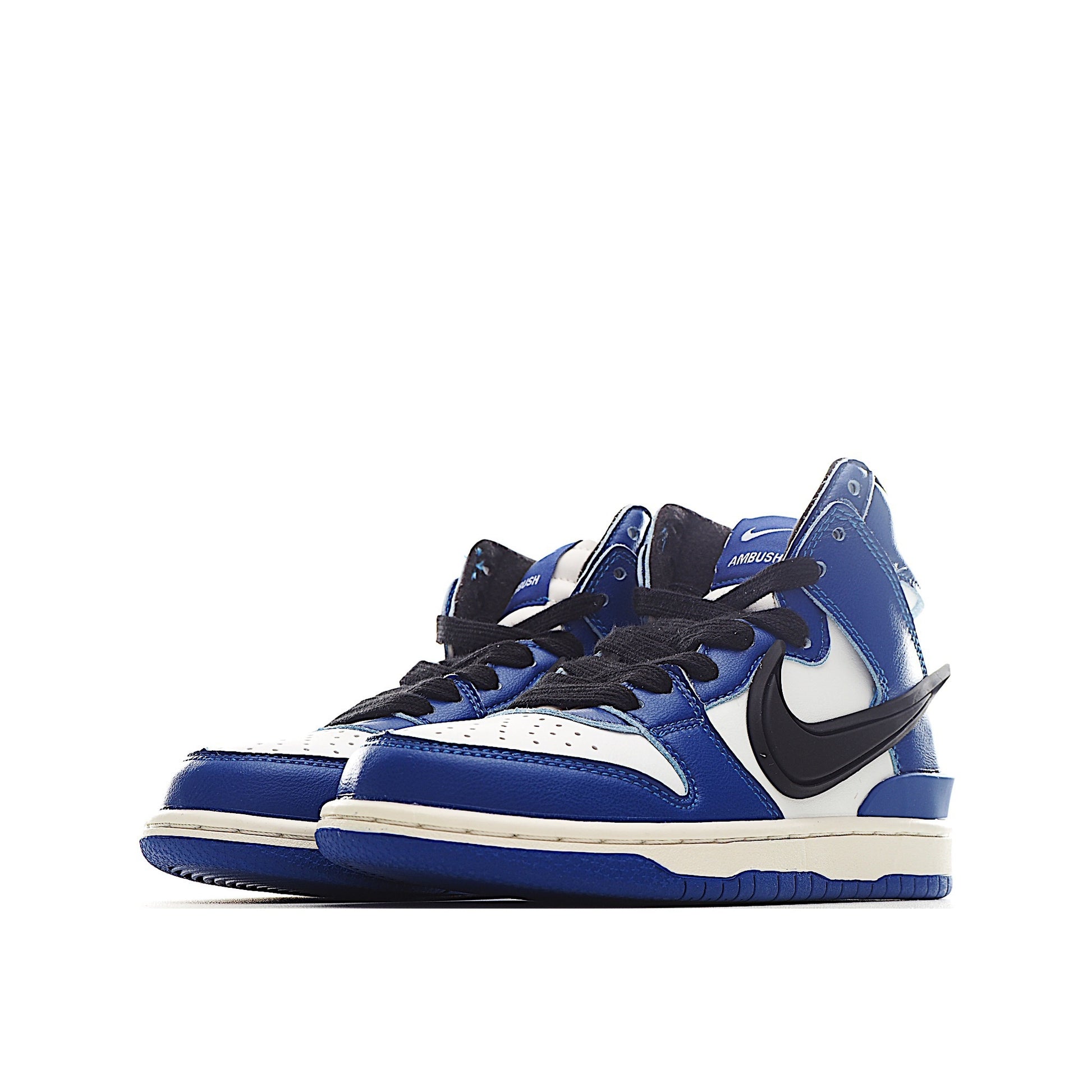 Nike Dunk High Top Swoosh " white, blue"
