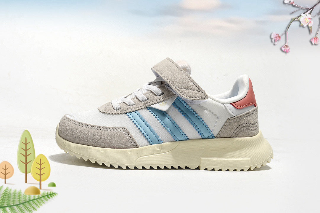 Adidas single buckle elastic band" white, gray, blue"