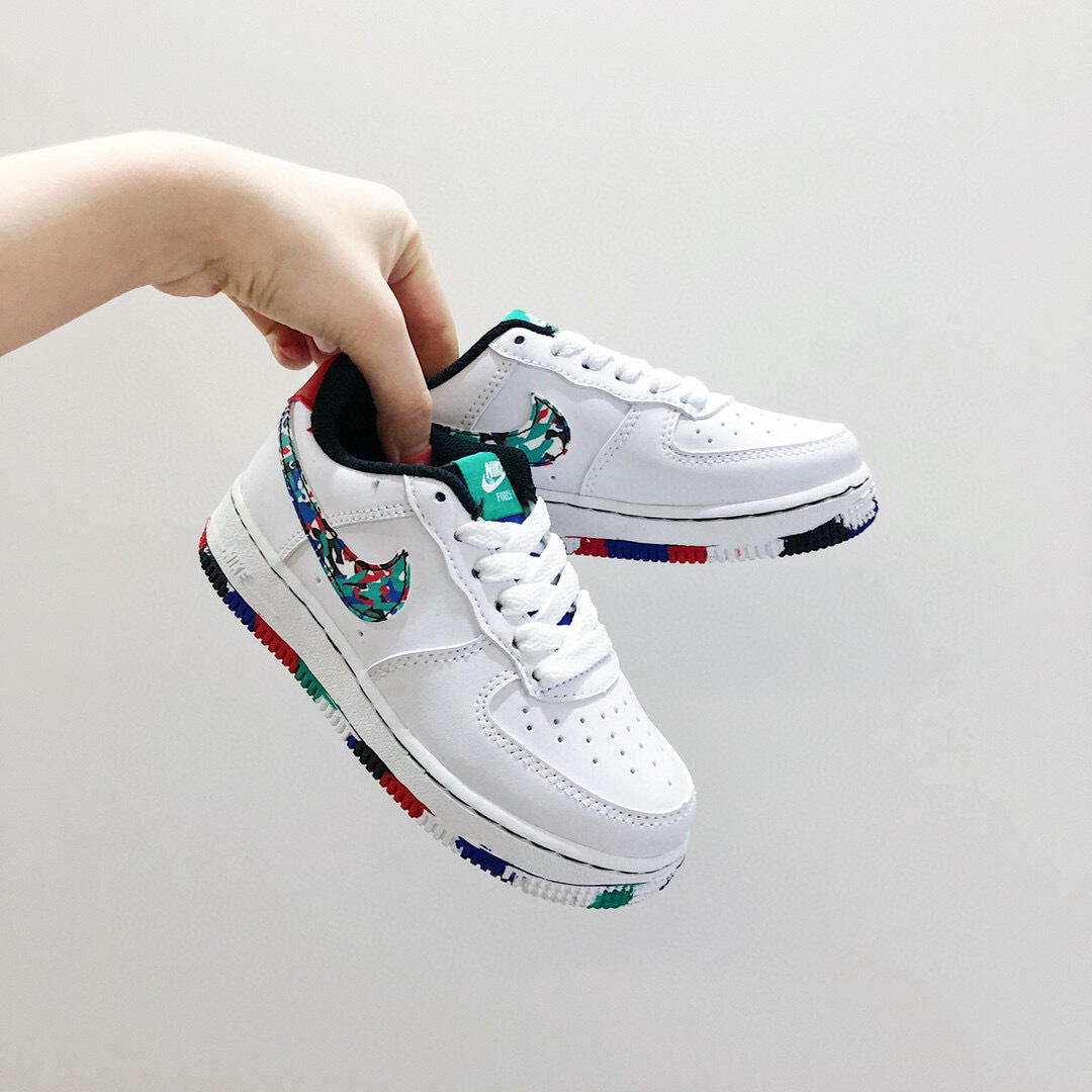 Air Force low-top lace-up sneakers" white"