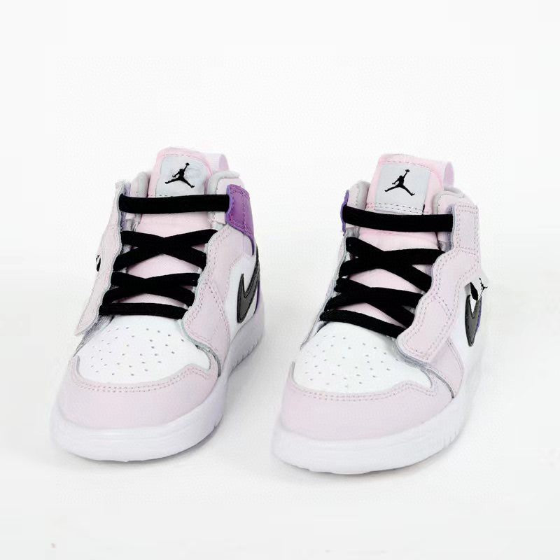 Jordan high top elastic band" white, purple"