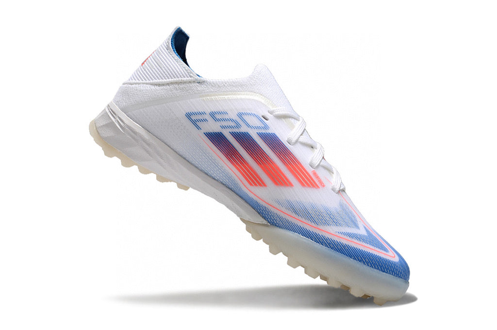 Adidas F50 knitted waterproof football shoes" white"