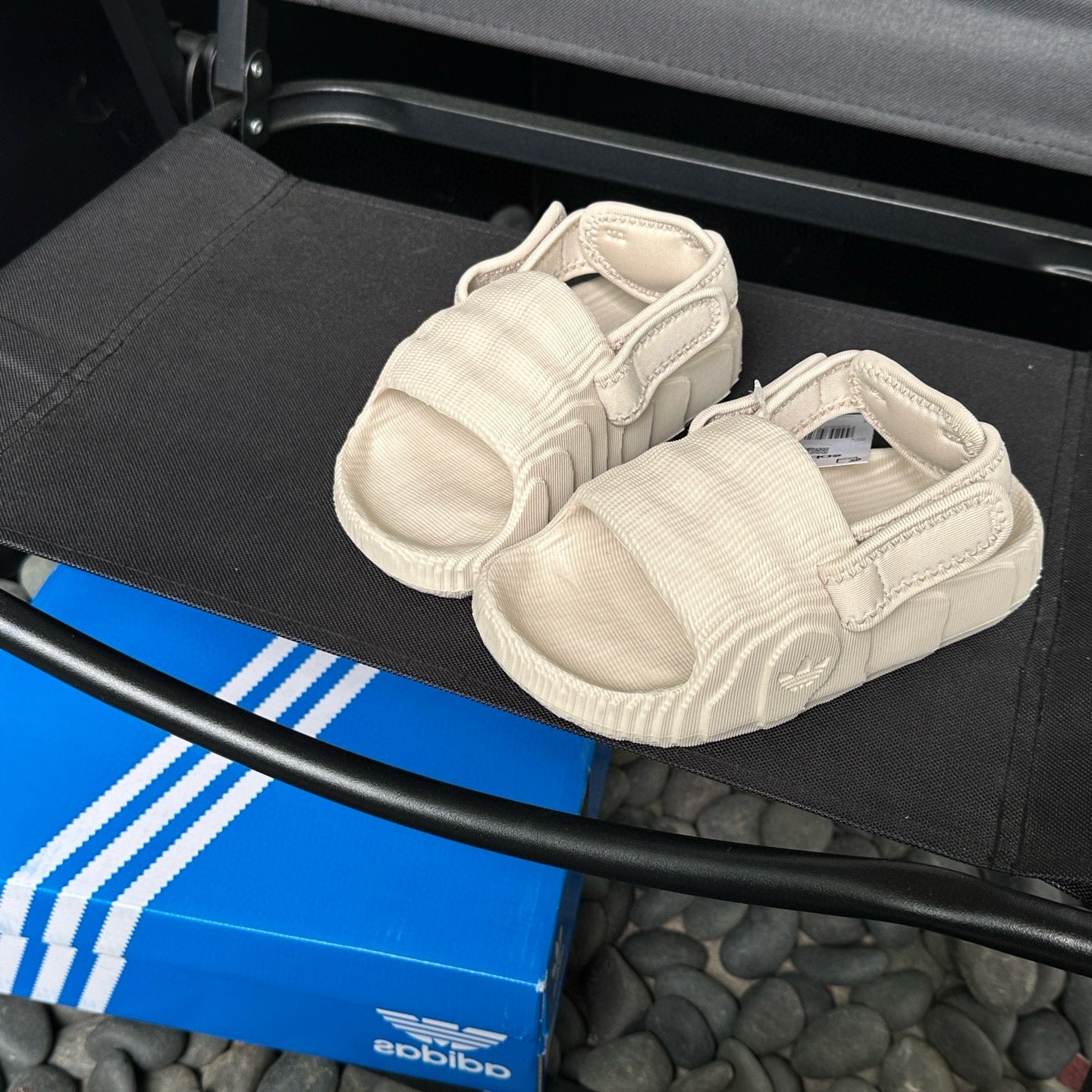 Adidas two-way beach sandals" cream"