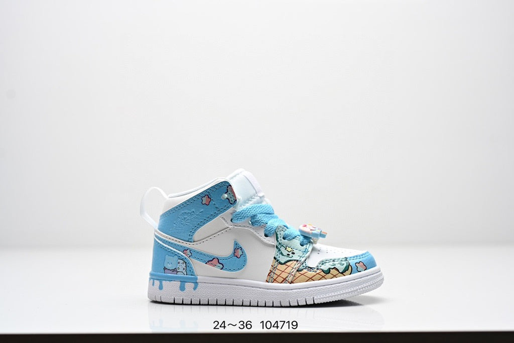 Air Jordan 1 Mid SE AJ1 Jordan mid-top basketball shoes " white, blue"
