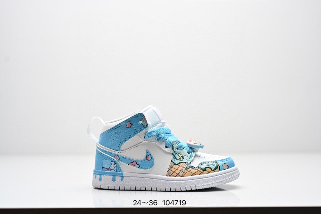 Air Jordan 1 Mid SE AJ1 Jordan mid-top basketball shoes " white, blue"