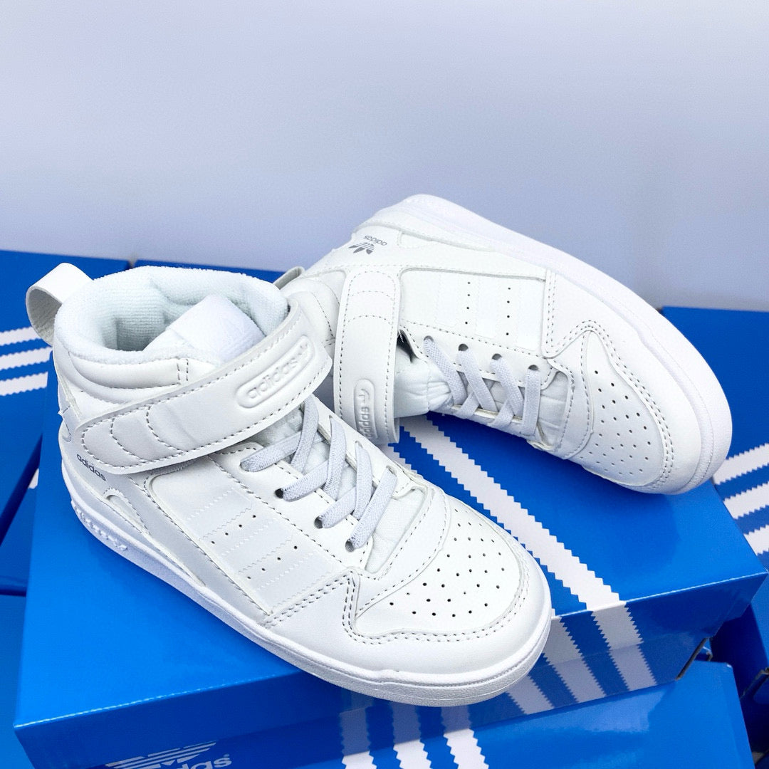 Adidas 84 high-top children's shoes" white"