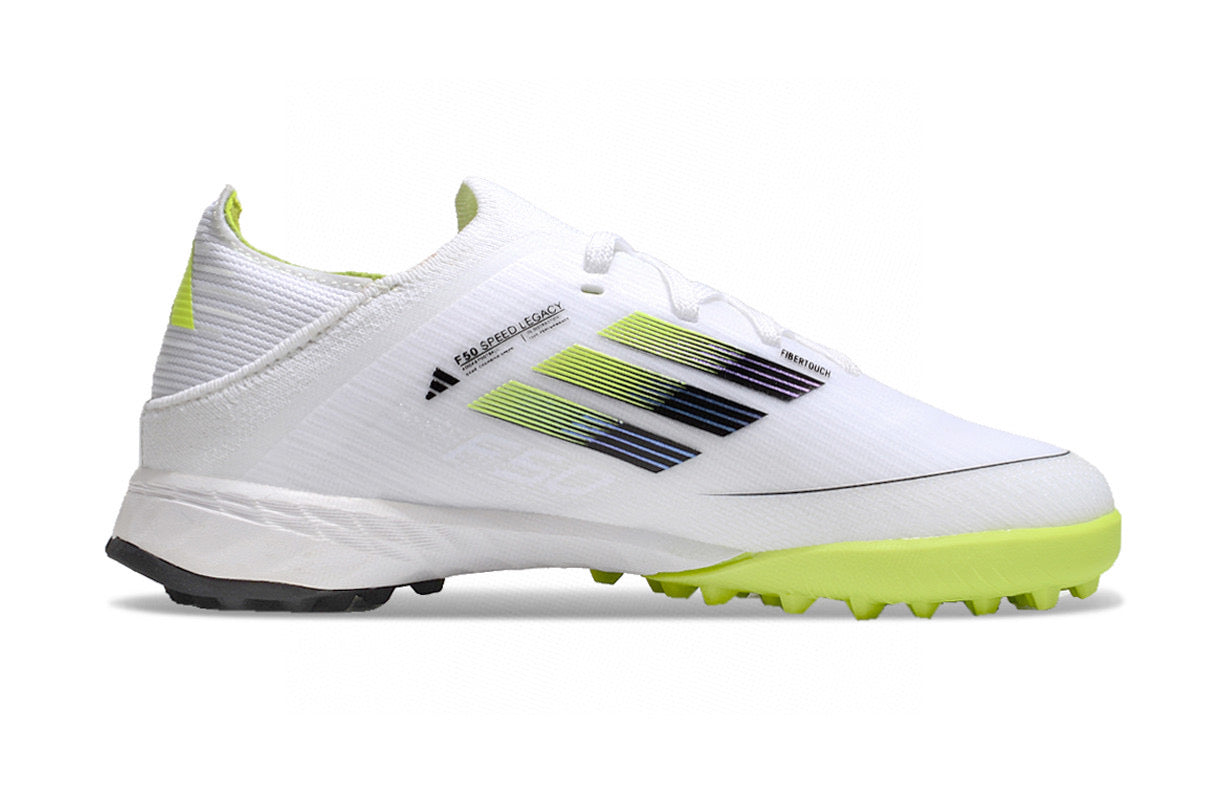 Adidas F50 knitted waterproof football shoes" white. green"