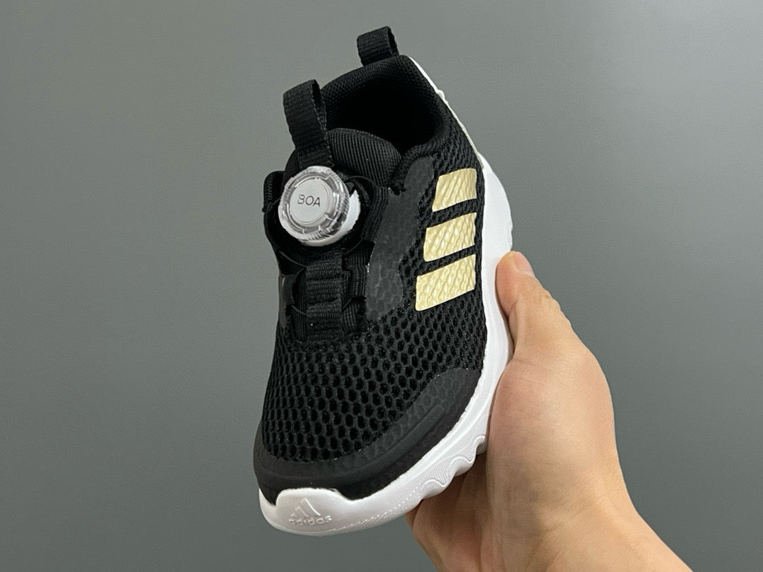 Adidas BOA lock 3 mesh shoes for children" black, gold"