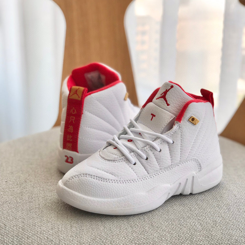 Joe 12 high quality children's shoe" white, red"