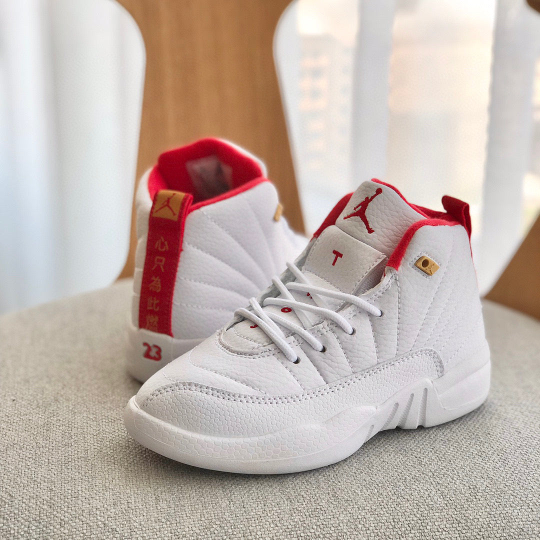 Joe 12 high quality children's shoe" white, red"