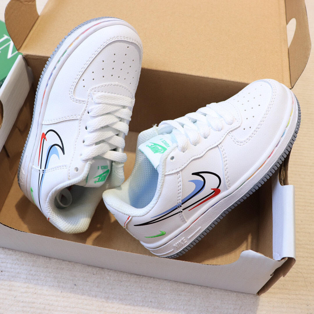 Air Force low-top lace-up sneakers" white"