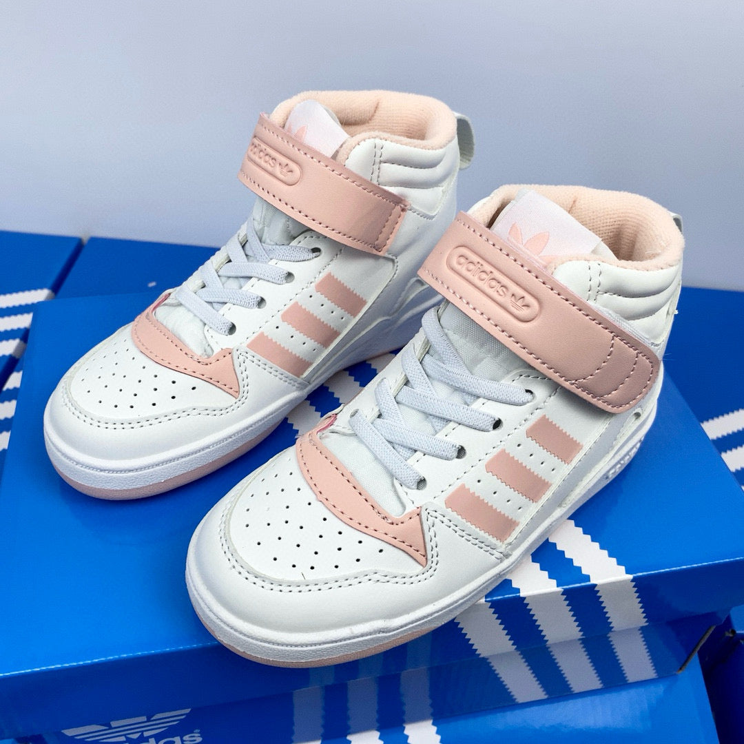 Adidas 84 high-top children's shoes" white, pink"
