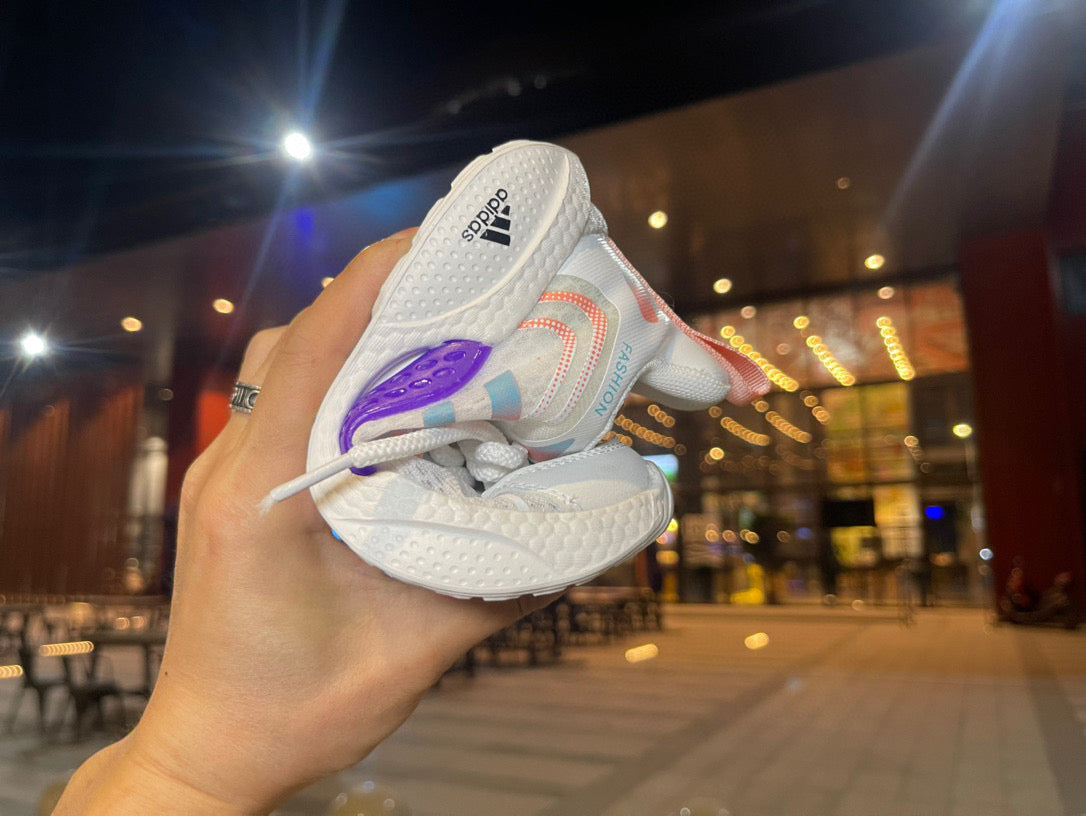 Adidas hollow running shoes " white"