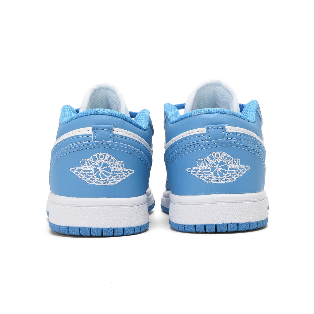 Qiaoyi low-top shoelaces" white, sky blue"