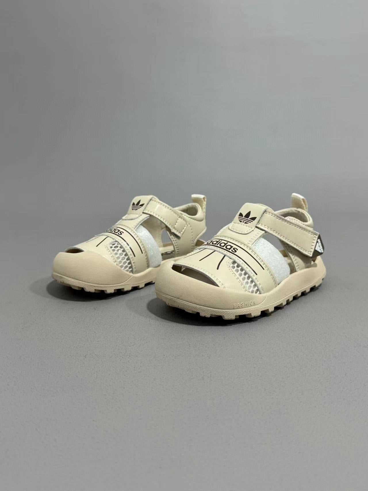 Adidas hollow Velcro sandals" Cream color"