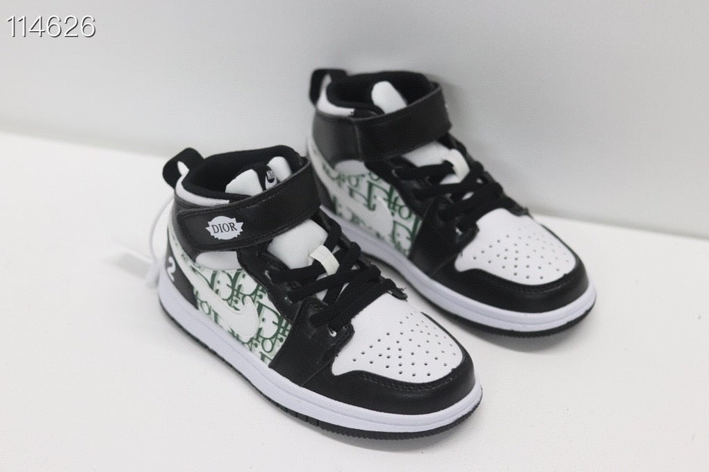 Joe's high-top Velcro children's shoes" white, black"