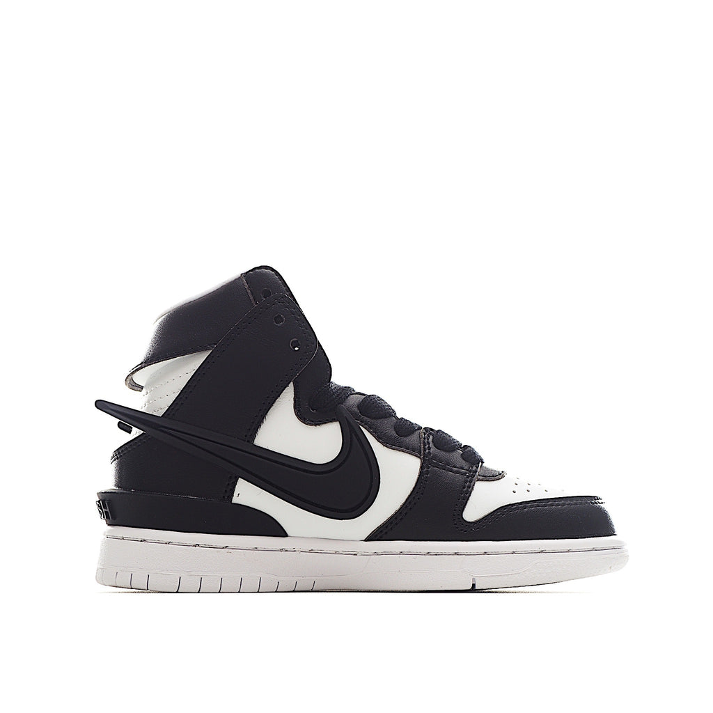 Nike Dunk High Top Swoosh " white, black"