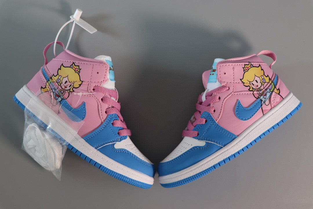 Jordan Air Jordan 1 Super Mario" blue, pink, white"