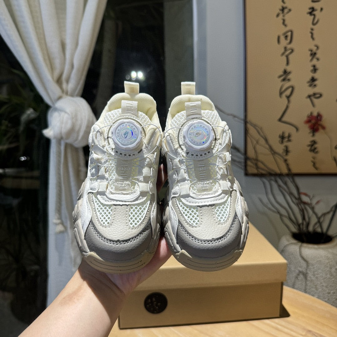 Nike Croissant Hollow Breathable Mesh" white, gray, cream"