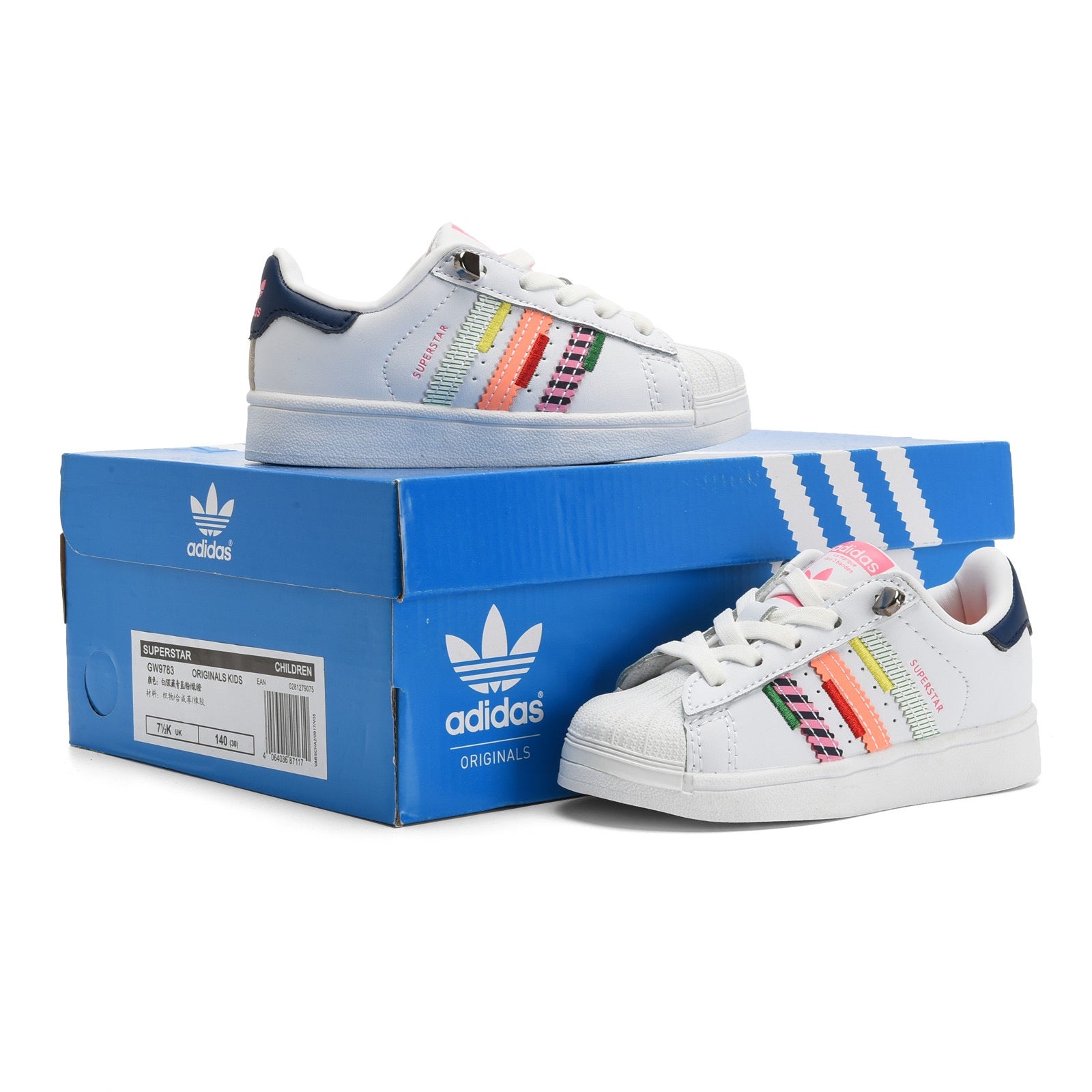 Adidas shell toe lace-up sneakers " white"