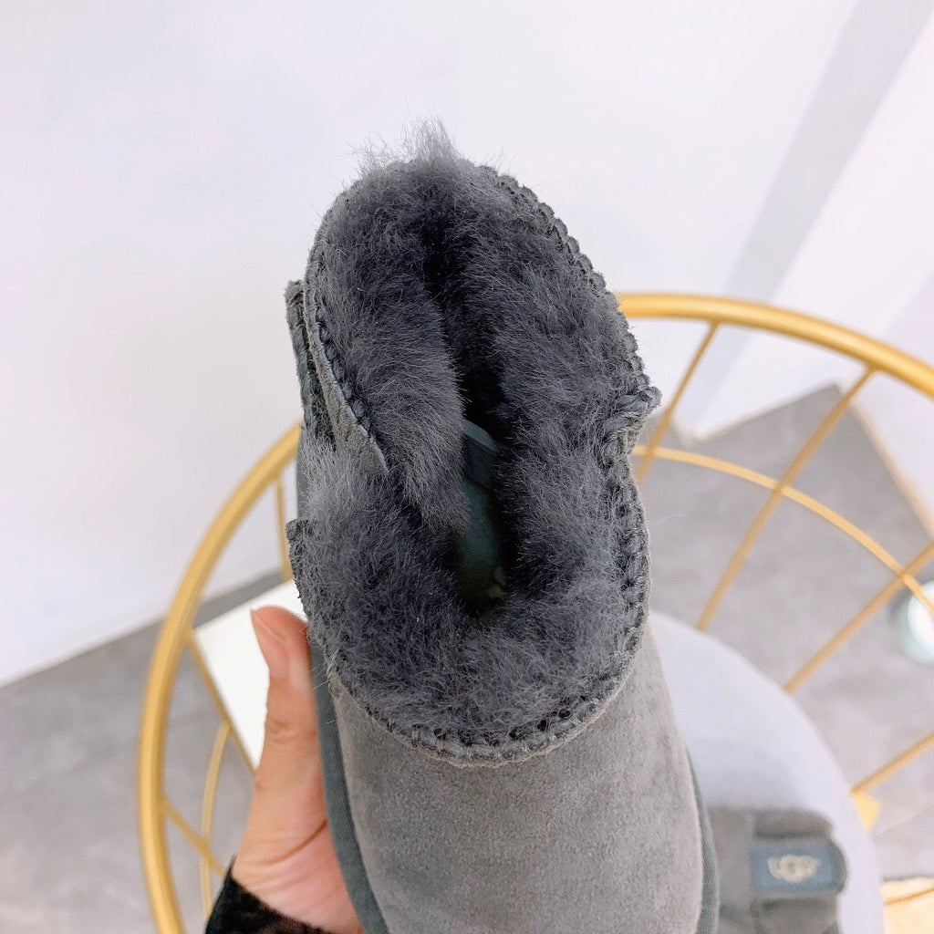 UGG Velcro Baby Shoes" gray"