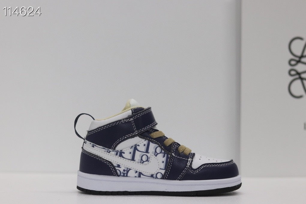 Joe's high-top Velcro children's shoes" white, and black"