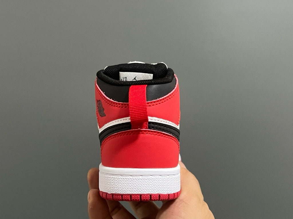 Joe 1 Zhongbang lock children's sports shoes" white, red"