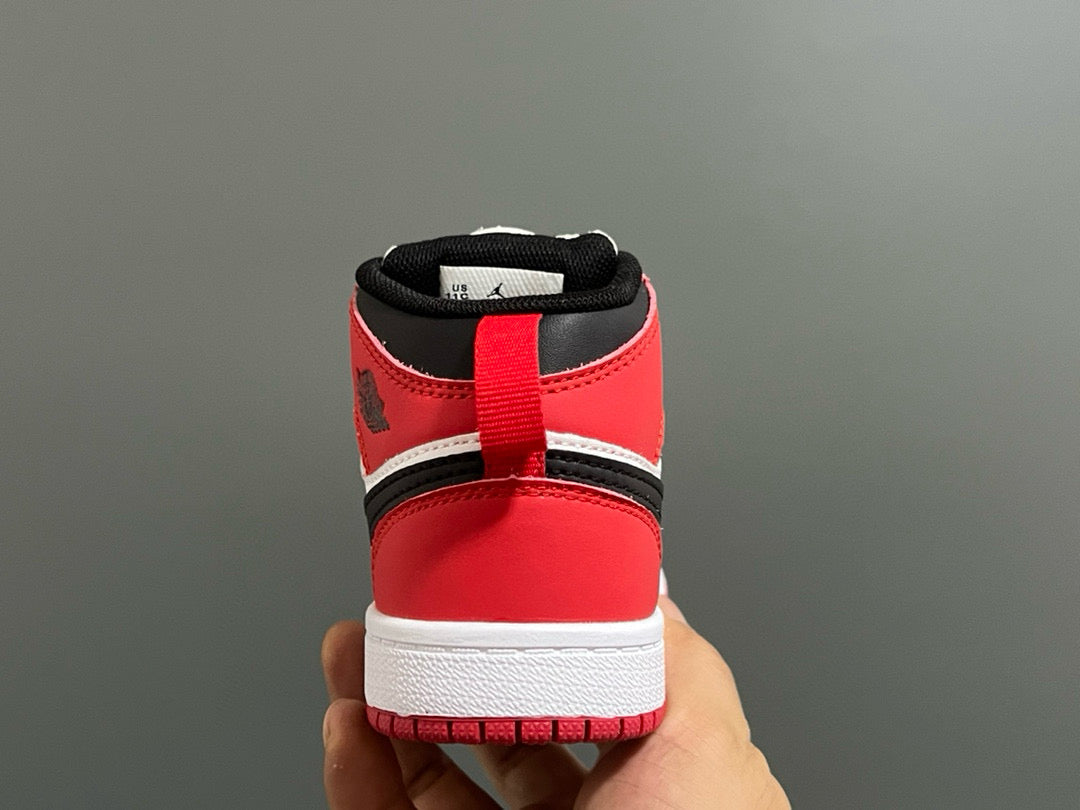 Joe 1 Zhongbang lock children's sports shoes" white, red"