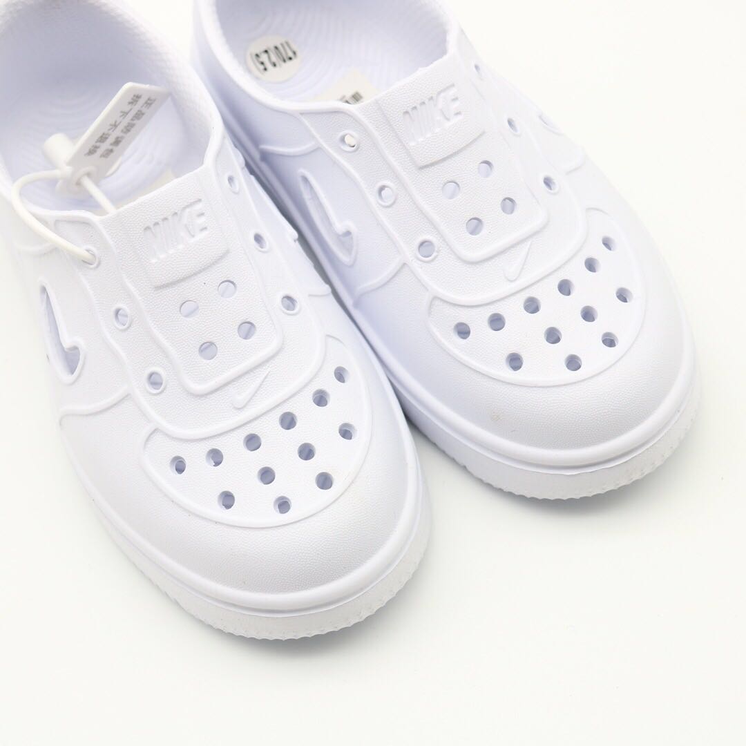 Nike Air Force Hole Shoes Beach Sandals" white"