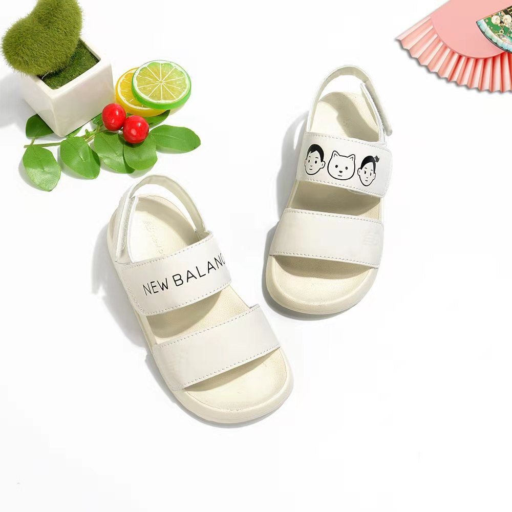 NB double bar sandals " white"