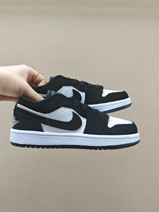 Qiao Yizhuan G version low-top children's lace-up sports shoes" black, white"