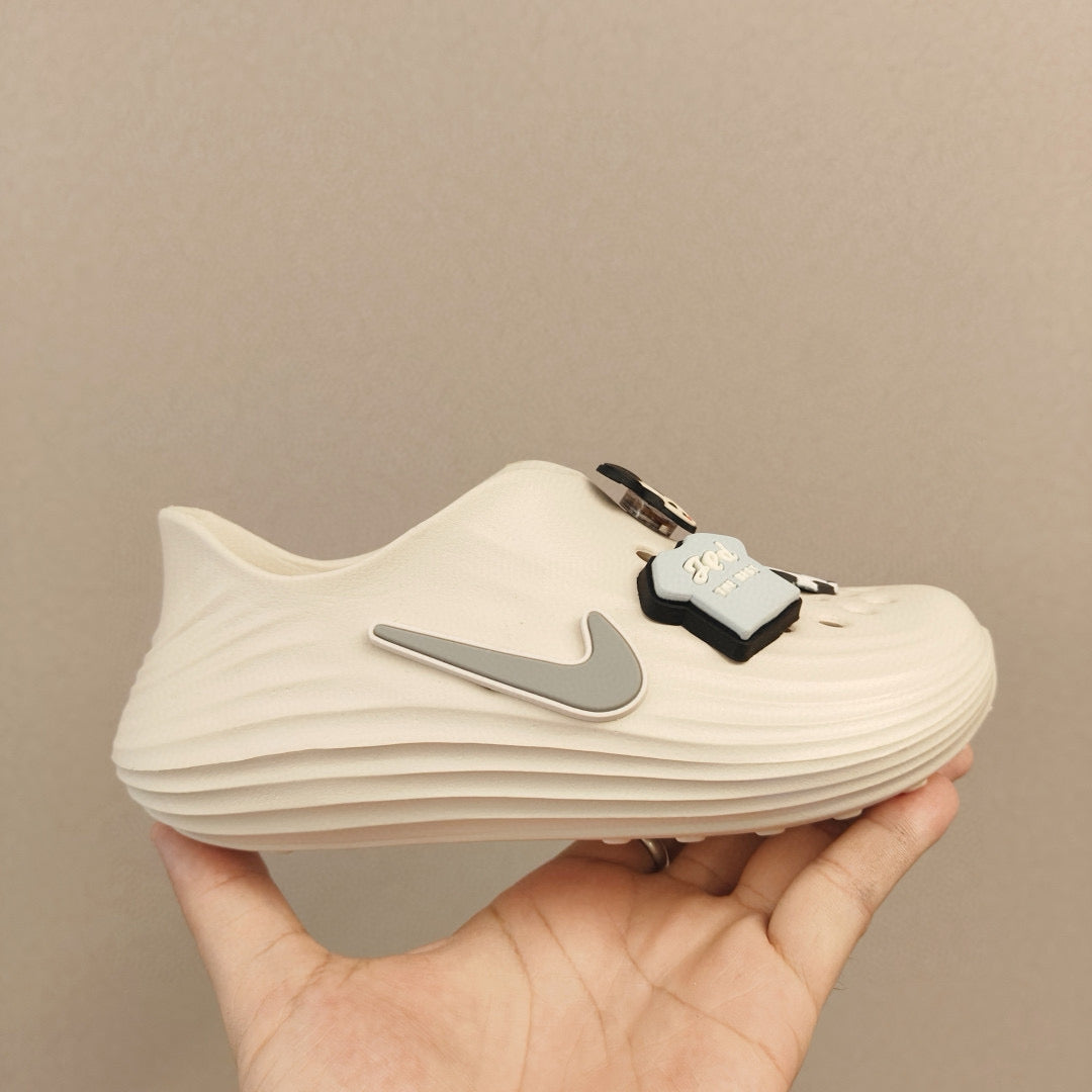 Nike hole beach sandals parent-child style" light beige"