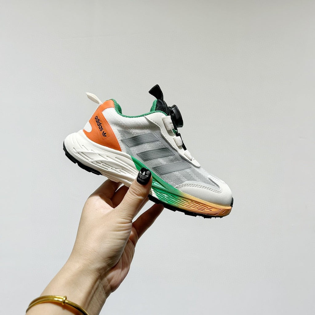 Adidas twist button mesh children's" white, gray"