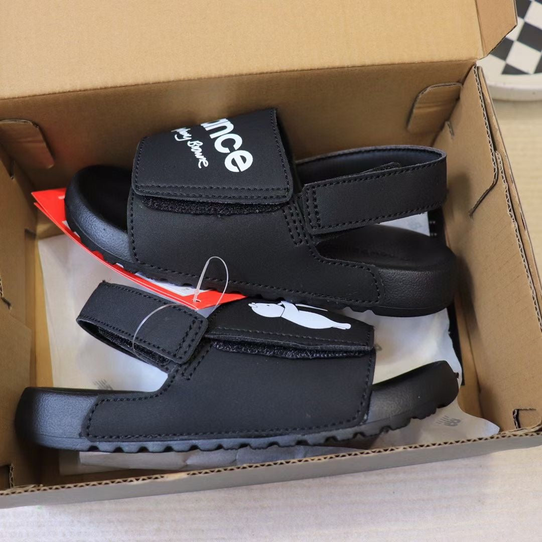 N large breasted sandals" black"