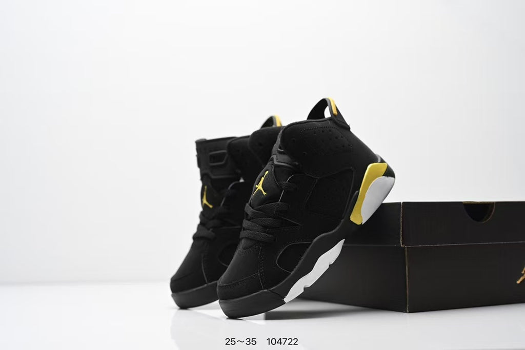 Joe 6 split leather children's shoes "black, yellow"