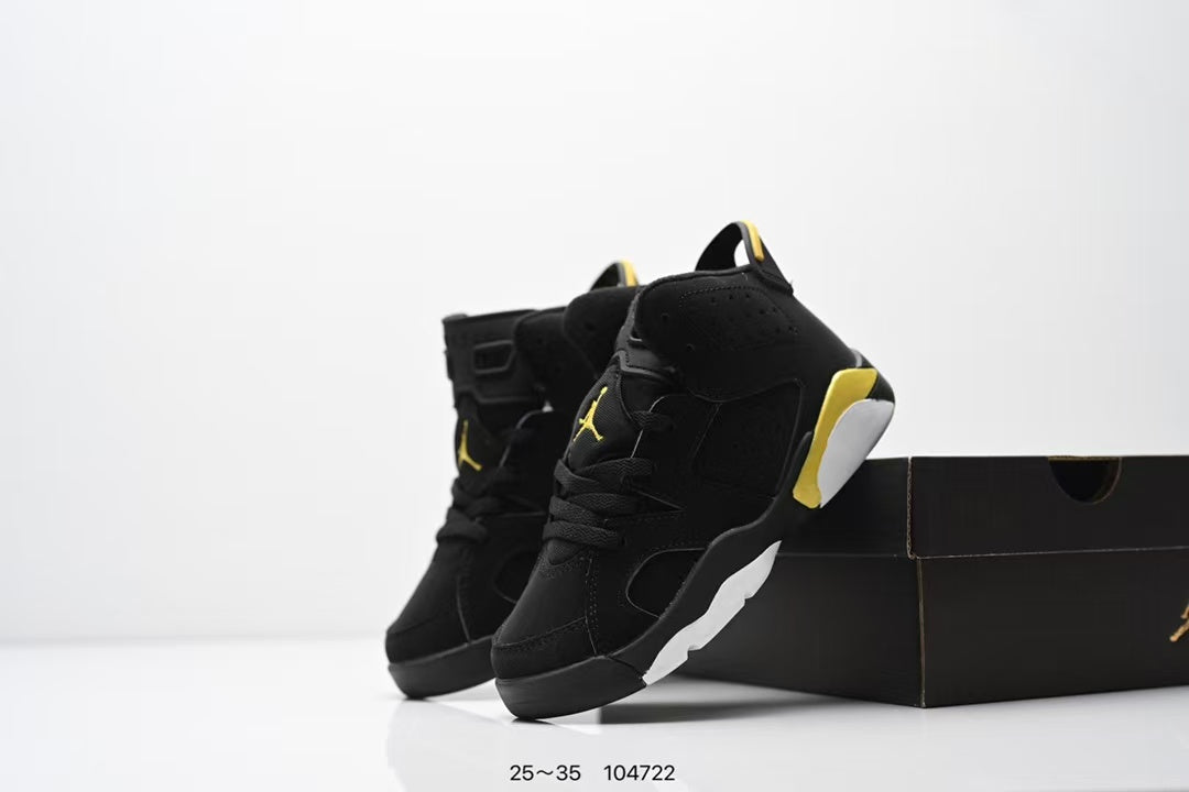 Joe 6 split leather children's shoes "black, yellow"