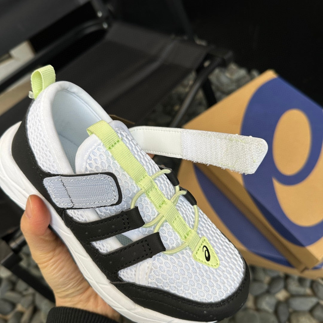 Asics children's tire hiking shoes "  white, yellow"