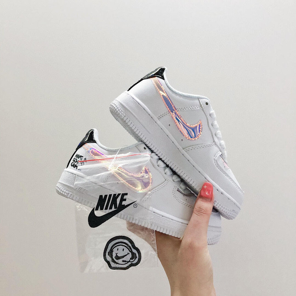 Air Force low-top lace-up sneakers" white"