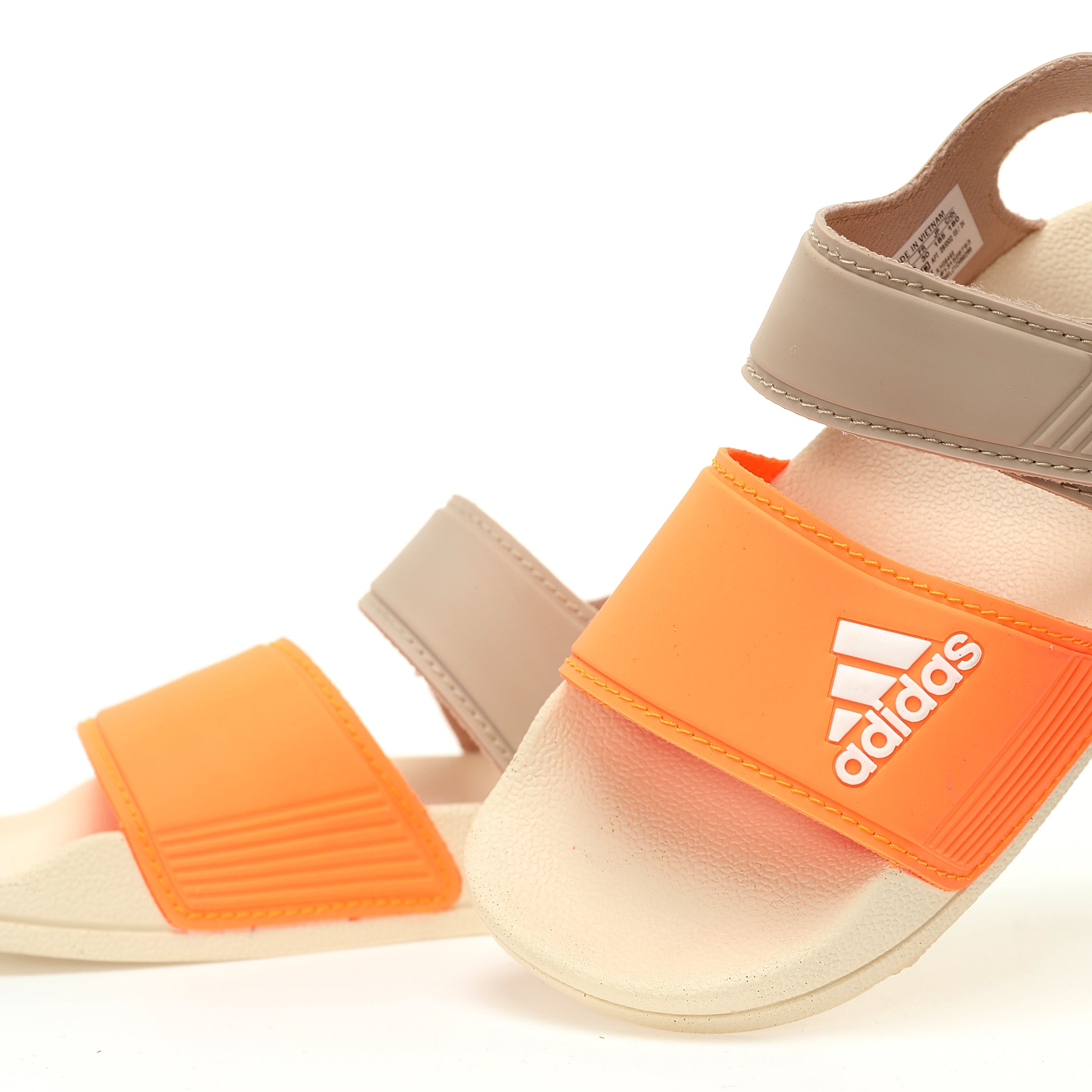 Adidas new open toe "beige, cream, orange"