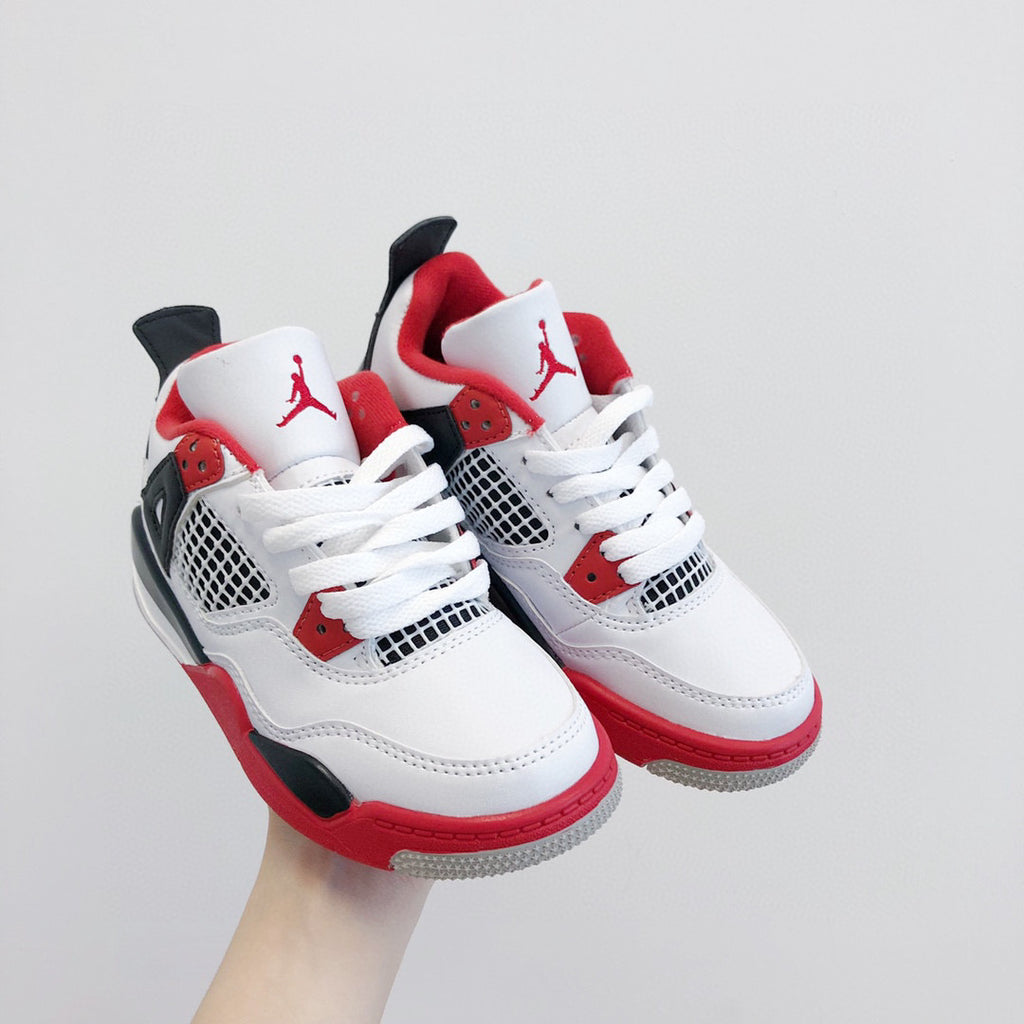 Joe 4 top layer children's shoes" white, black, red"