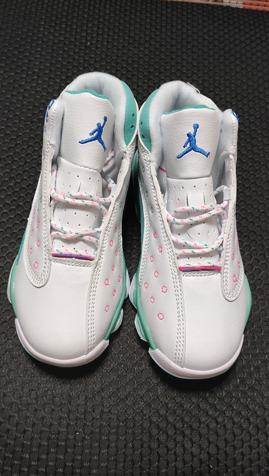Joe 13 high top children's shoes" white, turquoise"