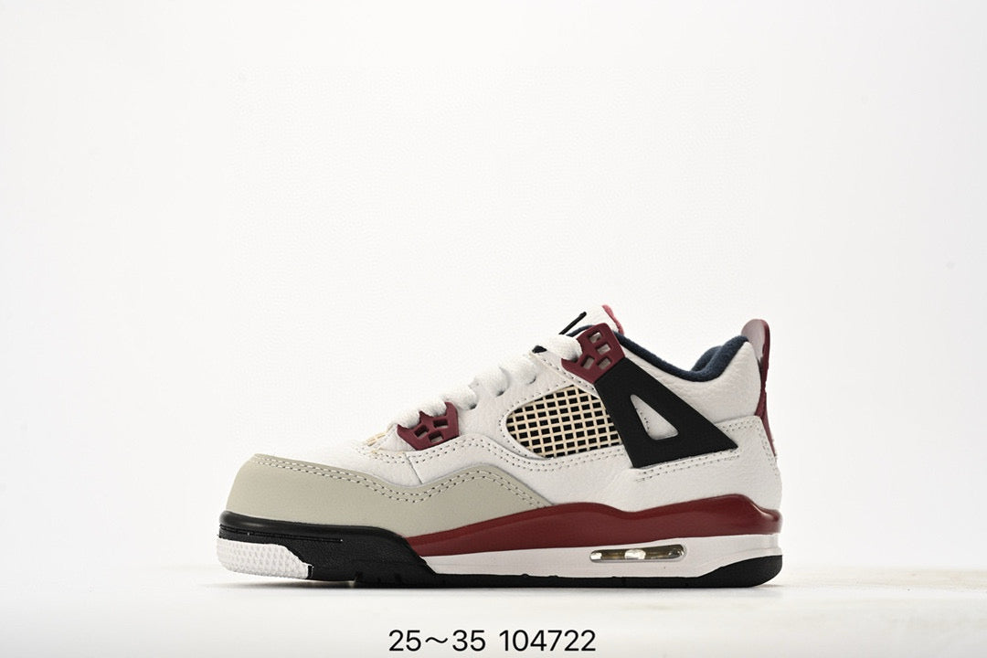 Joe 4 air cushion high quality children's shoes " white, deep red"