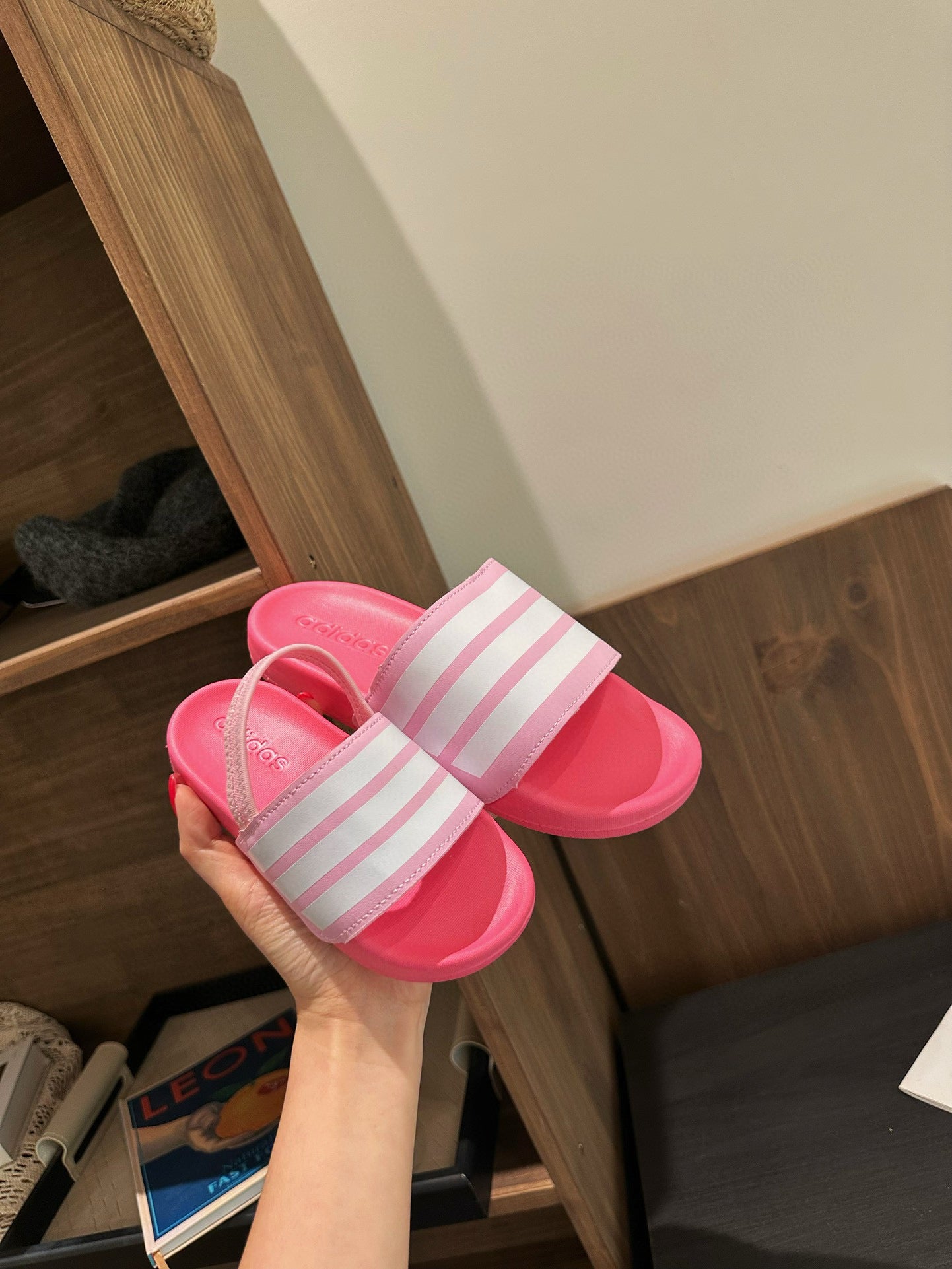 Adidas parent-child sandals" pink"